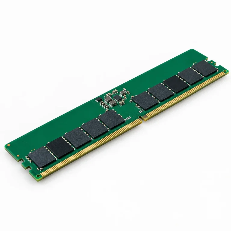 DIMM reference module with memory packages and a keyed edge connector